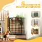 Barrera para Perros con Ancho Ajustable 74-87 cm Barrera de Seguridad para Perros con 1 Extensión Negro