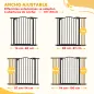 Barrera para Perros con Ancho Ajustable 74-100 cm Barrera de Seguridad para Perros con 2 Extensiones Negro