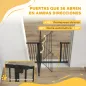 Barrera para Perros con Ancho Ajustable 74-100 cm Barrera de Seguridad para Perros con 2 Extensiones Negro