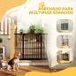 Barrera para Perros con Ancho Ajustable 74-100 cm Barrera de Seguridad para Perros con 2 Extensiones Negro