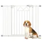 Barrera para Perros Extensible con Cierre Automático y Sistema de Doble Bloqueo 74-100x76 cm Blanco