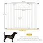 Barrera para Perros Extensible con Cierre Automático y Sistema de Doble Bloqueo 74-100x76 cm Blanco