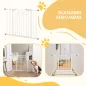 Barrera para Perros Extensible con Cierre Automático y Sistema de Doble Bloqueo 74-100x76 cm Blanco