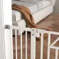 Barrera para Perros Extensible con Cierre Automático y Sistema de Doble Bloqueo 74-100x76 cm Blanco