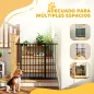 Barrera de Seguridad para Perros 74-94 cm con Extensión Montaje a Presión y Doble Bloqueo Negro
