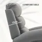 Sillón Relax Reclinable Eléctrico Levanta Personas con Masaje Vibratorio y Calor Control Remoto Gris