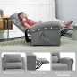 Sillón Relax Reclinable Eléctrico Levanta Personas con Masaje Vibratorio y Calor Control Remoto Gris