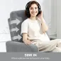 Sillón Relax Reclinable Manual hasta 135º con Reposabrazos Reposapiés Acolchado Grueso y Función de Balanceo 360° Gris