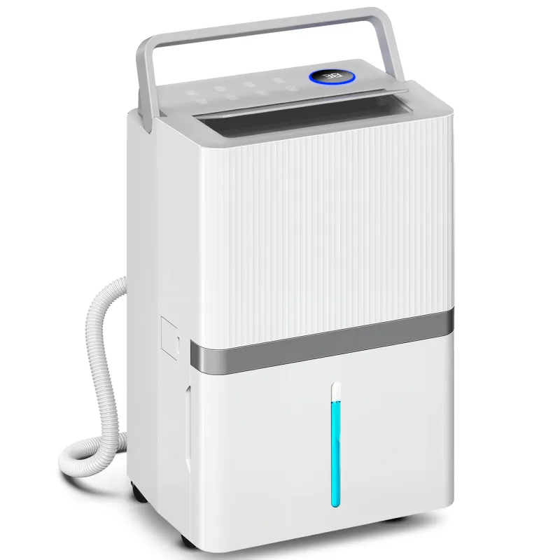 Deshumidificador 35L/Día para 40-90 ㎡ Luz Indicador de Humedad Depósito 5,5 Litros Drenaje Continuo Temporizador 24H