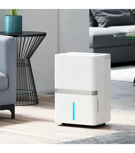 Deshumidificador 35L/Día para 40-90 ㎡ Luz Indicador de Humedad Depósito 5,5 Litros Drenaje Continuo Temporizador 24H