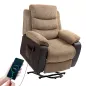 Sillón Relax Reclinable Eléctrico Levanta Personas con Mando a Distancia Puerto USB y Bolsillos Laterales Marrón Sillón Relax Reclinable Eléctrico Levanta Personas con Mando a Distancia Puerto USB y Bolsillos Laterales Marrón