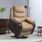 Sillón Relax Reclinable Eléctrico Levanta Personas con Mando a Distancia Puerto USB y Bolsillos Laterales Marrón