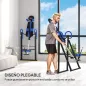 Tabla de Inversión Plegable con Inclinación hasta 90° y Cinturones de Seguridad 79x114x153 cm Azul y Negro
