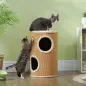 Barril Rascador para Gatos de 2 Niveles Torre Rascador para Gatos con 2 Cuevas y Cubierta de Sisal Ø35x60 cm Marrón Barril Rascador para Gatos de 2 Niveles Torre Rascador para Gatos con 2 Cuevas y Cubierta de Sisal Ø35x60 cm Marrón