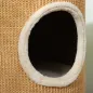 Barril Rascador para Gatos de 2 Niveles Torre Rascador para Gatos con 2 Cuevas y Cubierta de Sisal Ø35x60 cm Marrón
