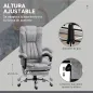 Silla de Oficina con 6 Puntos de Masaje Ajustable con Función de Calefacción Reposapiés Retráctil y Control Remoto Gris