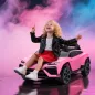 Coche Eléctrico para Niños de +3 Años con licencia Lamborghini Batería 12V Mando a Distancia 2,4 G Motor Doble Rosa