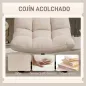 Butaca de Salón Giratoria Moderna Tapizada en Chenilla con Asiento Ancho Base Cruz y Patas de Acero Sillón Relax Crema