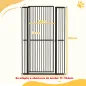 Barrera para Perros Extra Alta con Ancho Ajustable 77-104 cm Puerta para Perros con Extensiones y Puerta de Paso Negro