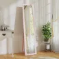Espejo de Cuerpo Entero 157x37 cm con Marco de MDF Espejo de Pie Inclinado o Colgante Rosa Perla Claro