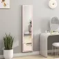 Espejo de Cuerpo Entero 157x37 cm con Marco de MDF Espejo de Pie Inclinado o Colgante Rosa Perla Claro