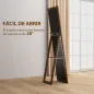 Espejo de Cuerpo Entero 157x37 cm con Marco de MDF Espejo de Pie Inclinado o Colgante Madera Nogal