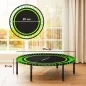 Cama Elástica Fitness Ø114 cm con Marco de Acero Reforzado para Entrenamiento Piernas Cuerpo Verde y Negro