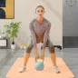 Pesa Rusa 8 kg Kettlebell Relleno de Arena Metálica Mango Antideslizante para Casa 19x19x28 cm Verde y Gris Pesa Rusa 8 kg Kettlebell Relleno de Arena Metálica Mango Antideslizante para Casa 19x19x28 cm Verde y Gris