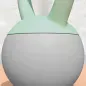 Pesa Rusa 8 kg Kettlebell Relleno de Arena Metálica Mango Antideslizante para Casa 19x19x28 cm Verde y Gris