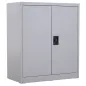Armario Archivador Metálico con 2 Puertas Cerradura Estante Ajustable para Sala de Estar Estudio 80x40x92,5 cm Gris
