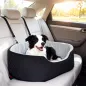 Asiento de Coche para Perros Pequeños y Medianos de hasta 15 kg con Funda Extraíble y Lavable Base Antideslizante Negro