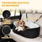 Asiento de Coche para Perros Pequeños y Medianos de hasta 15 kg con Funda Extraíble y Lavable Base Antideslizante Negro
