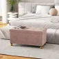 Banco Almacenaje Capacidad de 67 L 76x38x38 cm Tapizado en Terciopelo Carga 120 kg para Sala de Estar Dormitorio Rosa