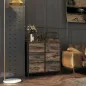 Cómoda con 6 Cajones Plegables Cajonera de Tela con Estructura de Acero Estilo Industrial 79x29x85 cm Marrón Rústico