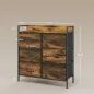 Cómoda con 6 Cajones Plegables Cajonera de Tela con Estructura de Acero Estilo Industrial 79x29x85 cm Marrón Rústico