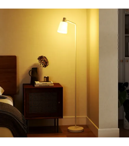 Lámpara de Pie LED Regulable con 3 Temperaturas de Color 3000K-6500K Pantalla Giratoria Bombilla E27 Blanco