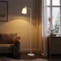 Lámpara de Pie LED Regulable con 3 Temperaturas de Color 3000K-6500K Pantalla Giratoria Bombilla E27 Blanco