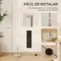 Lámpara de Pie Moderna Salón con Brillo Temperaturas de Color Ajustables Mando a Distancia Magnético Gris Plateado