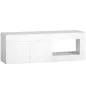 Mueble de TV Moderno para Salón con 2 Puertas Estante Abierto para Televisión 60 Pulgadas 140x40x48 cm Blanco Mueble de TV Moderno para Salón con 2 Puertas Estante Abierto para Televisión 60 Pulgadas 140x40x48 cm Blanco