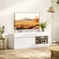 Mueble de TV Moderno para Salón con 2 Puertas Estante Abierto para Televisión 60 Pulgadas 140x40x48 cm Blanco