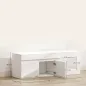 Mueble de TV Moderno para Salón con 2 Puertas Estante Abierto para Televisión 60 Pulgadas 140x40x48 cm Blanco