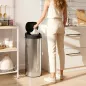 Cubo de Basura Cocina Automático 55 L de Acero Inoxidable con Sensor Infrarrojo Cierre Suave Antihuellas Plateado