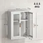 Armario de Baño de Pared Mueble de Baño Colgante Moderno con Estante Ajustable Puertas de Acrílico Blanco