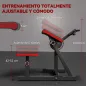 Máquina de Bíceps y Tríceps 2 en 1 Banco de Curl Predicador con Asiento y Apoyo de Codo Ajustables para Gimnasio Casa