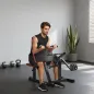 Máquina de Bíceps y Tríceps 2 en 1 Banco de Curl Predicador con Asiento y Apoyo de Codo Ajustables para Gimnasio Casa