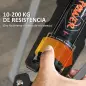 Extensor de Pecho Ajustable de 10-200 kg con 20 Niveles de Resistencia y Agarre Antideslizante 43x16x5 cm Negro y Rojo