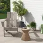 Silla de Jardín Adirondack con Asiento Extra Ancho Carga 120 kg para Patio Terraza Balcón 75x83x90 cm Gris Oscuro