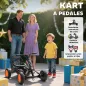 Kart Pedales Go Kart con Ruedas PP Marco de Acero Carga 30 kg para Niños y Niñas de 2-5 Años Negro