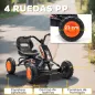 Kart Pedales Go Kart con Ruedas PP Marco de Acero Carga 30 kg para Niños y Niñas de 2-5 Años Negro