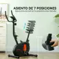 Bicicleta Estática con Resistencia Magnética Ajustable Sensor Pantalla LCD y Asiento Regulable 88x50,5x131,5 cm Negro